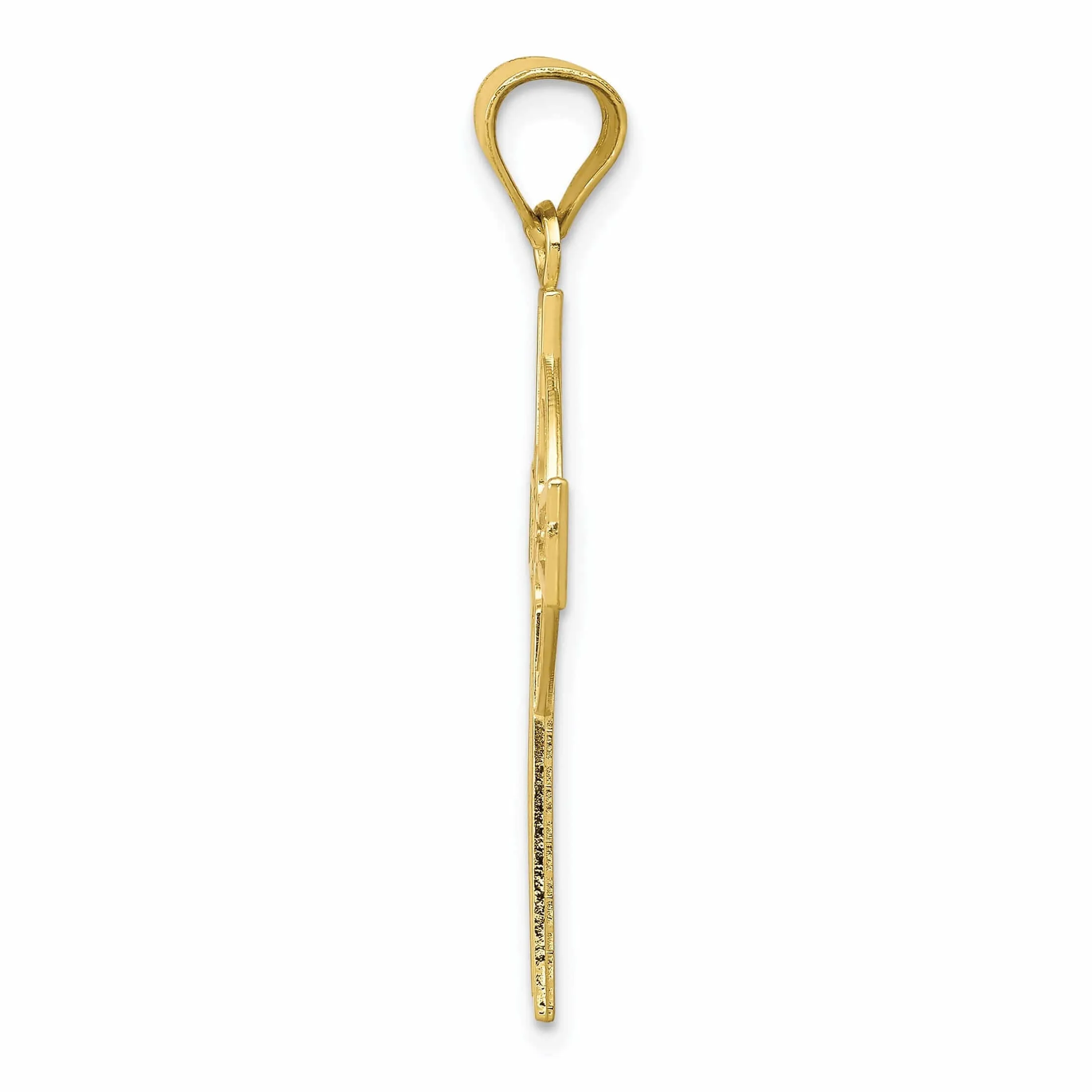 10k Yellow Gold Polished Iona Cross Pendant
