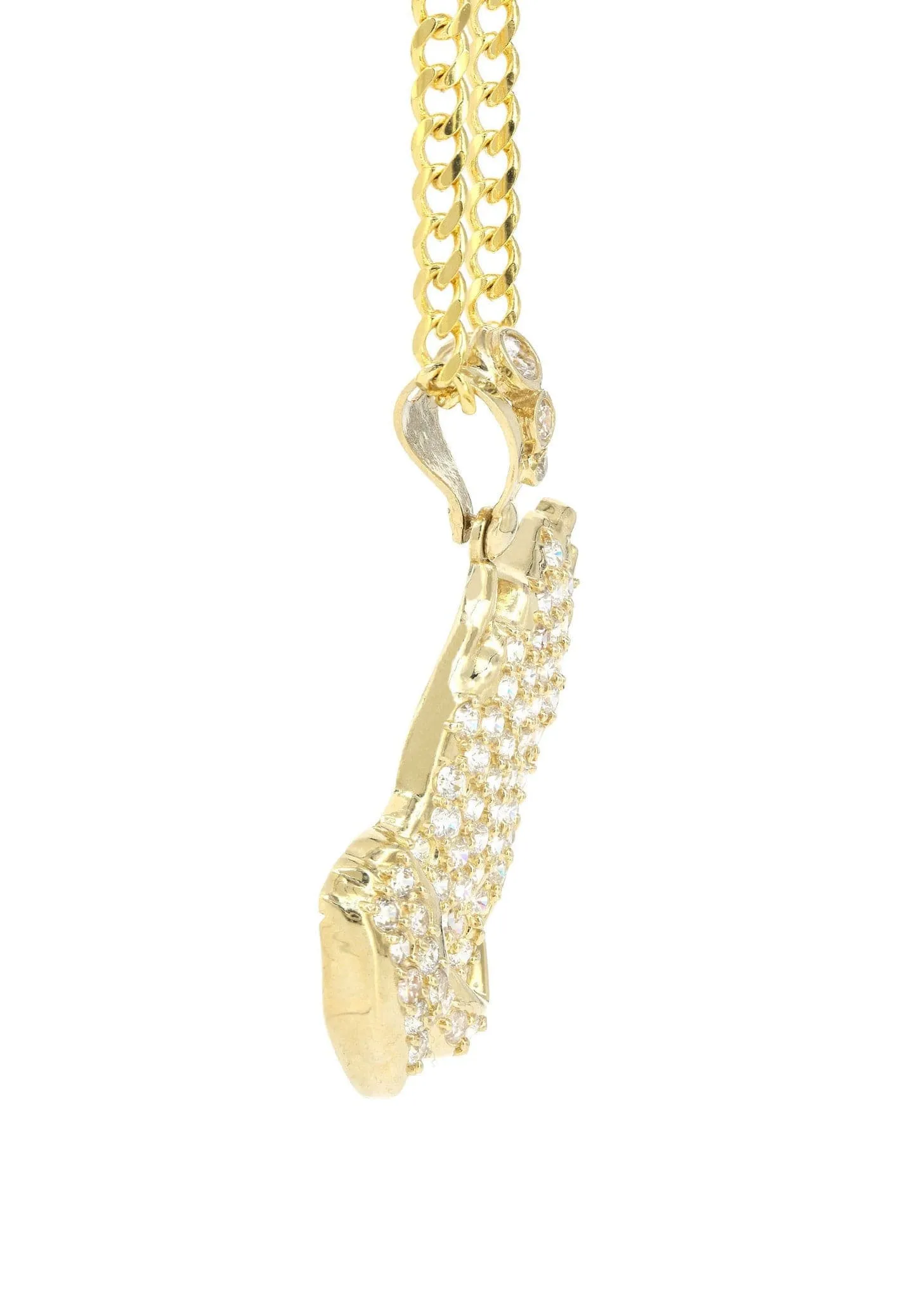 10K Yellow Gold Praying Hands Necklace | Appx. 24.5 Grams