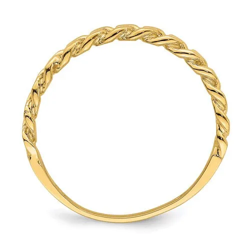 14k Chain Link Band Ring