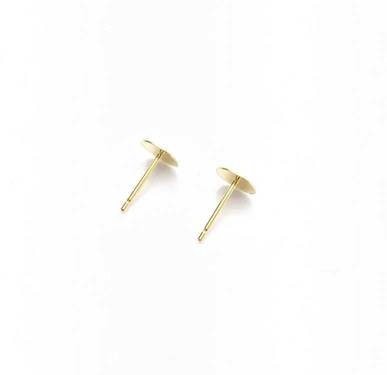 14k Gold Filled 6mm Pad Earrings, 14k GF