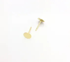 14k Gold Filled 6mm Pad Earrings, 14k GF
