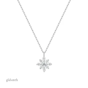 14k White Gold Corinne White Topaz Necklace