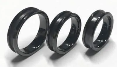 8mm Black Ceramic Inlay Ring Core