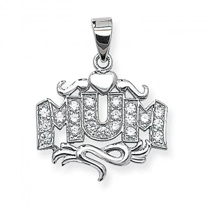 Acotis Silver Pendant Mum Zirconia G6337