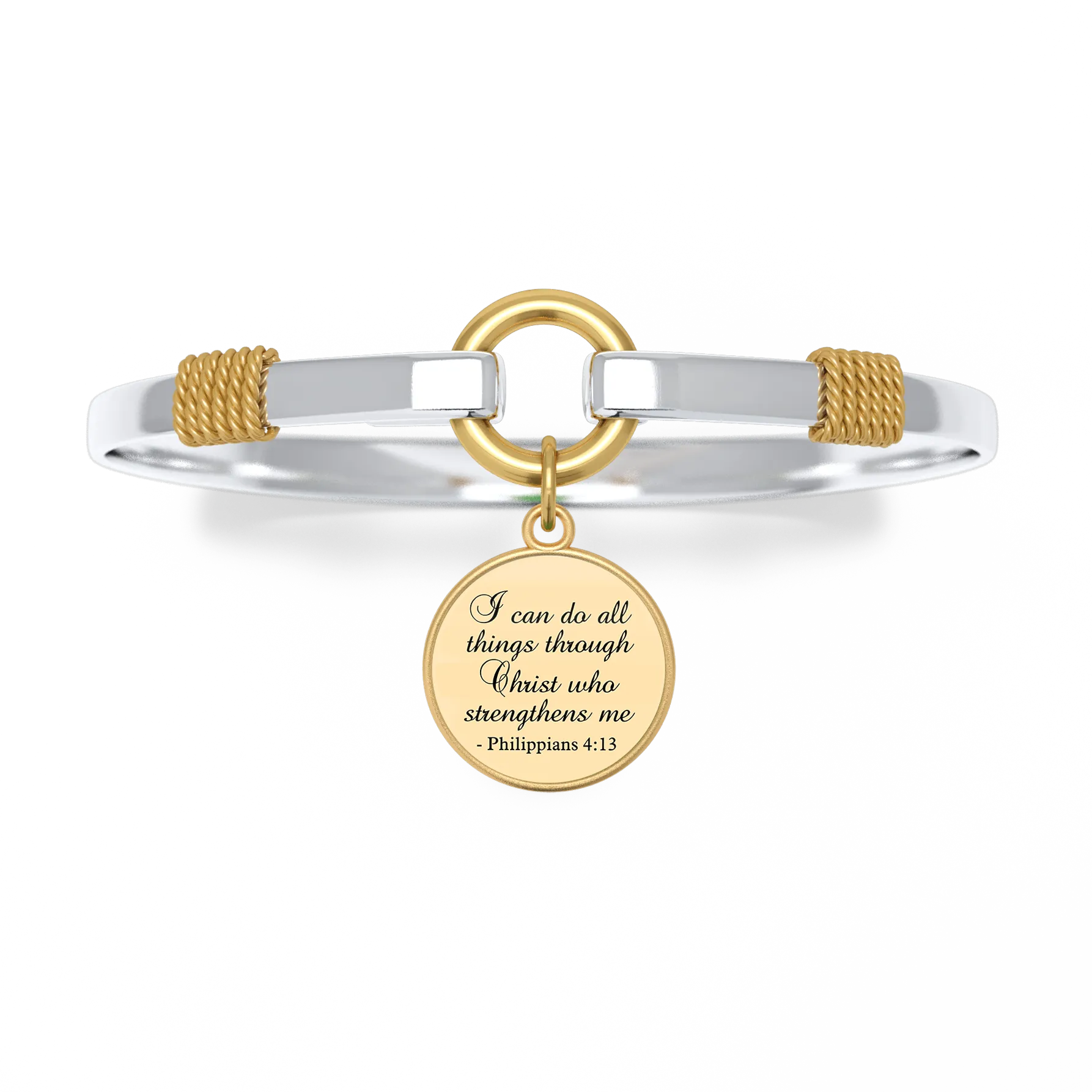 All Things Through Christ - Two-Tone Custom Charm Bracelet
