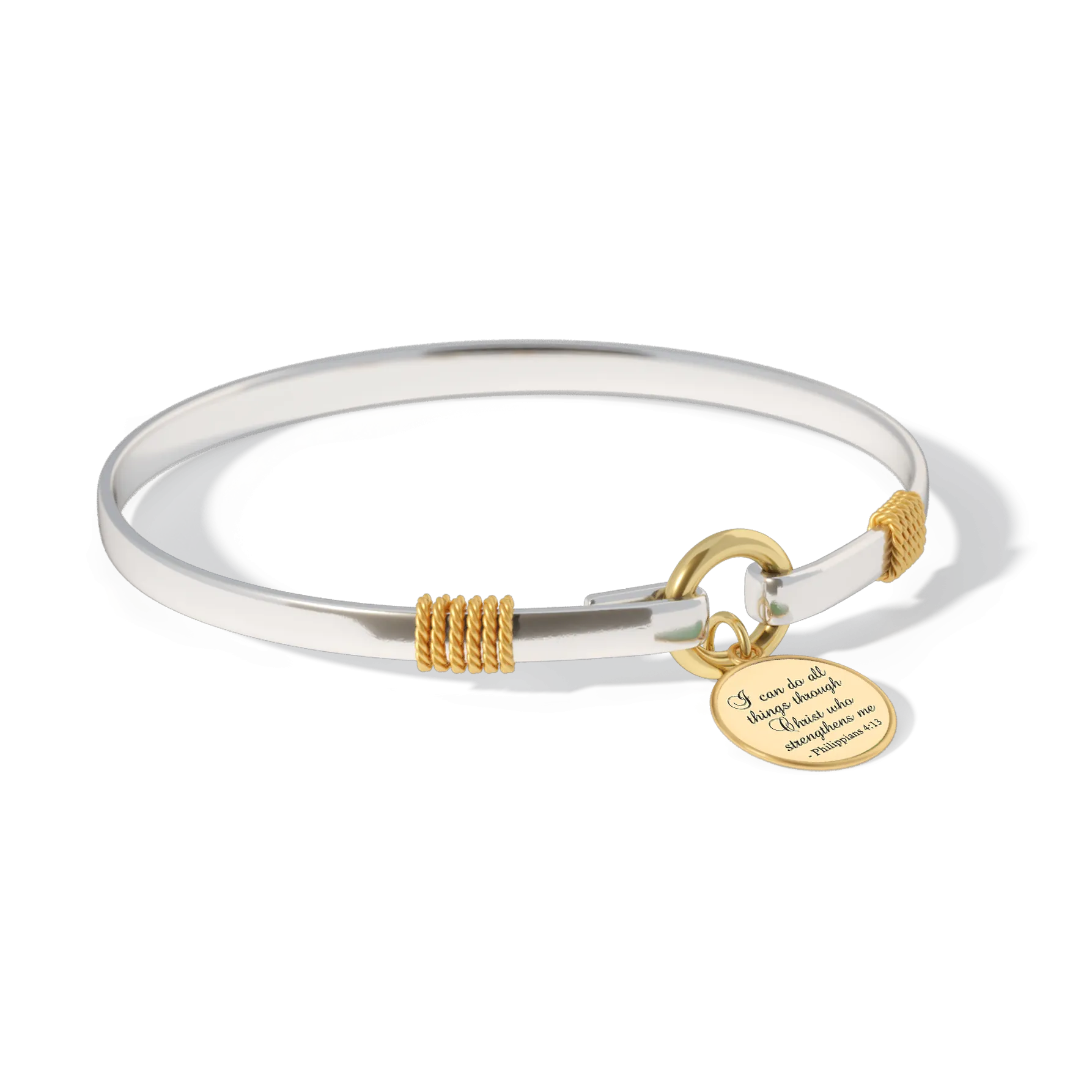 All Things Through Christ - Two-Tone Custom Charm Bracelet