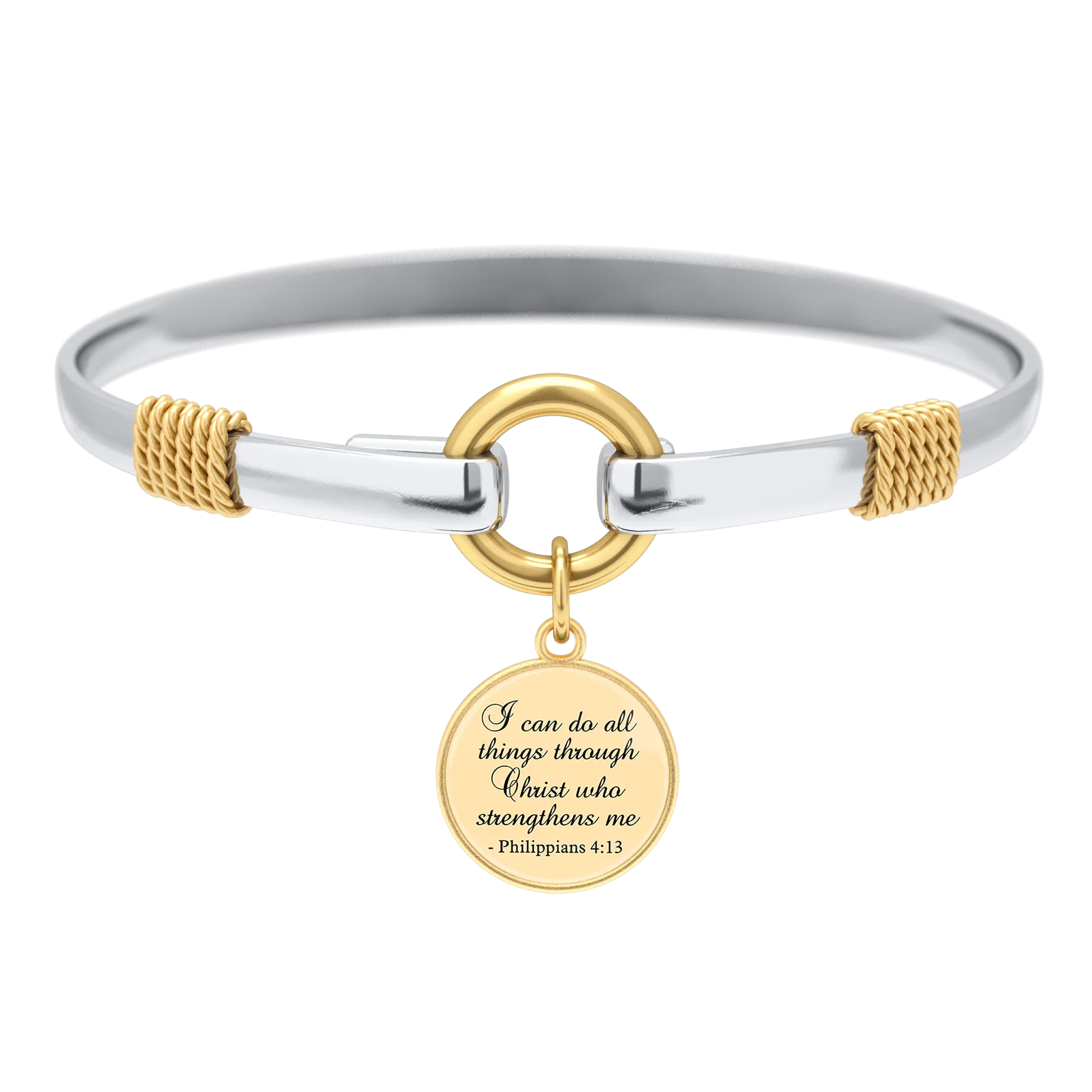 All Things Through Christ - Two-Tone Custom Charm Bracelet