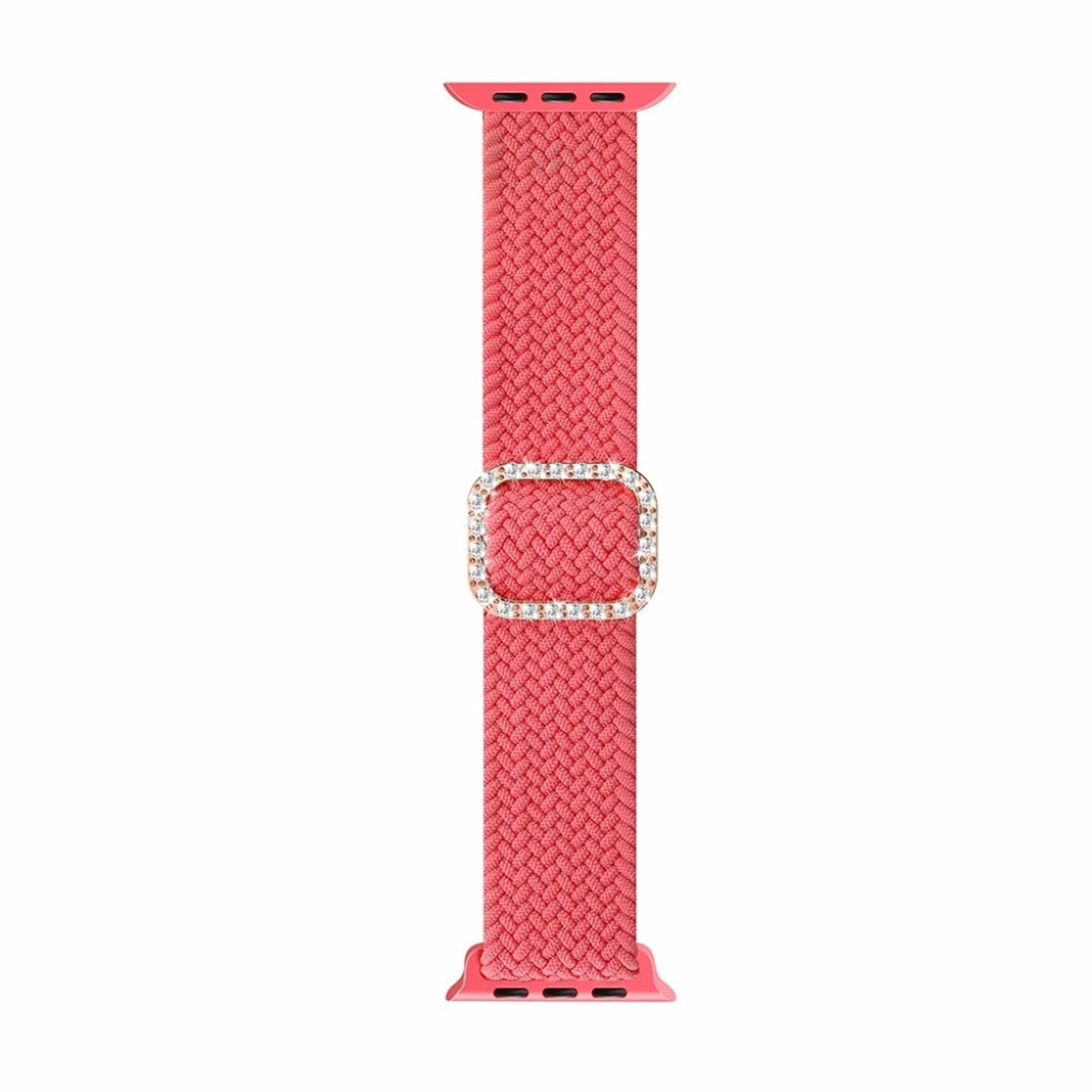 Apple Watch 40mm nylon watch strap in rhinestone buckle - Pink
