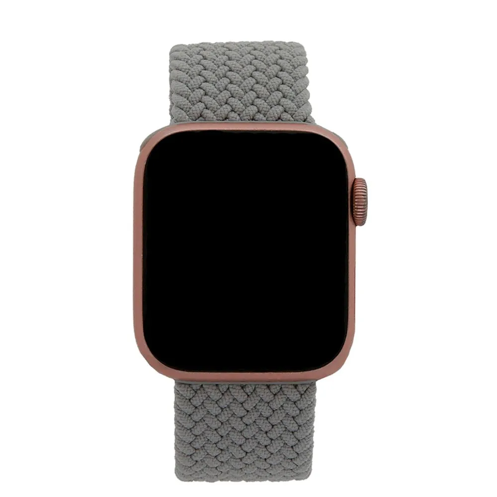 Apple Watch (42/44/SE/45/46/49mm) Elastisk Stof Rem - Str. S - Grå
