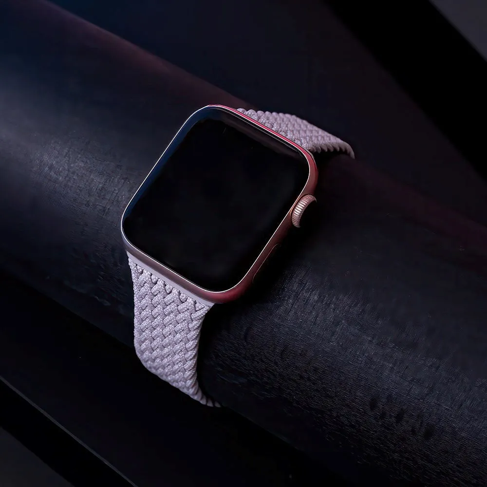 Apple Watch (42/44/SE/45/46/49mm) Elastisk Stof Rem - Str. S - Grå