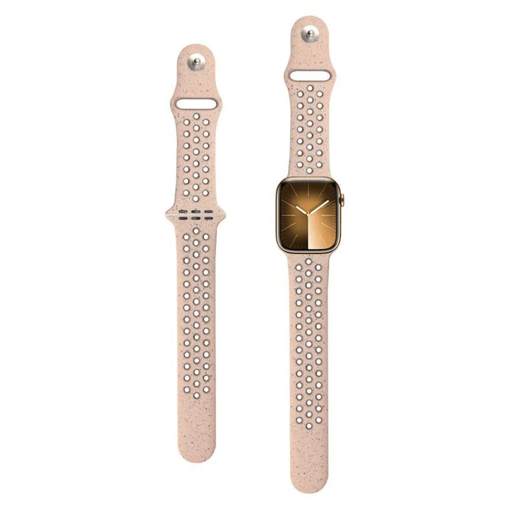 Apple Watch (42/44/SE/45/46/49mm) Lippa FLOUR Silikonerem - Beige