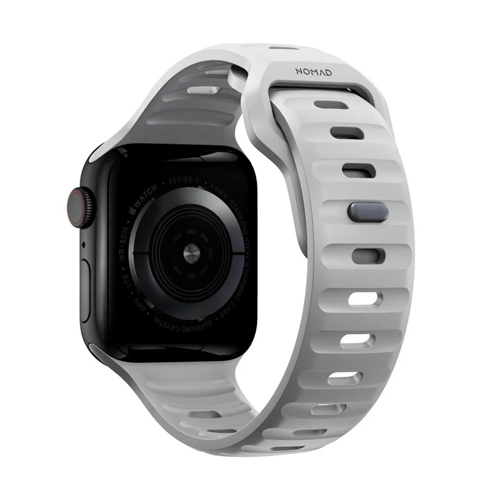 Apple Watch (42/44/SE/45/46/49mm) Nomad Sport Band Rem - Lunar Gray