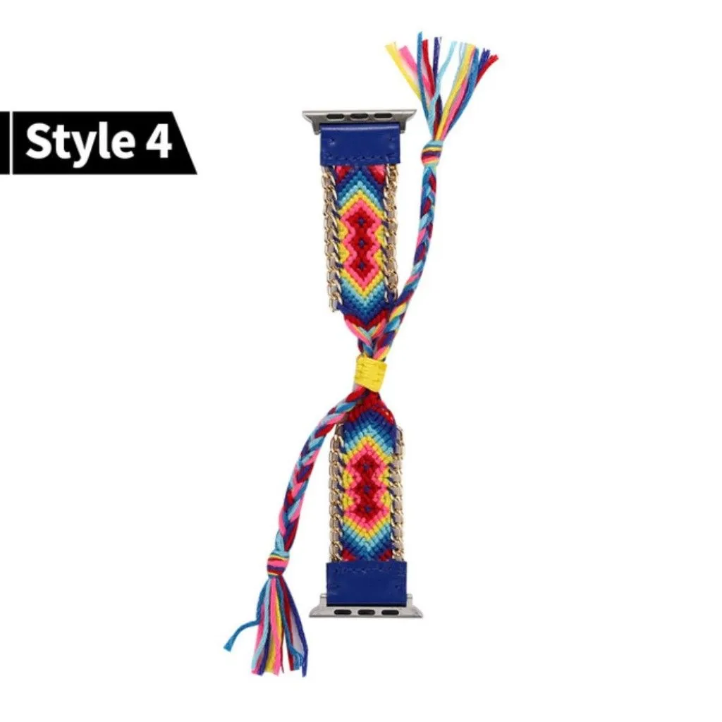 Apple Watch Series 4 44mm fashionable woven watch band - Blue