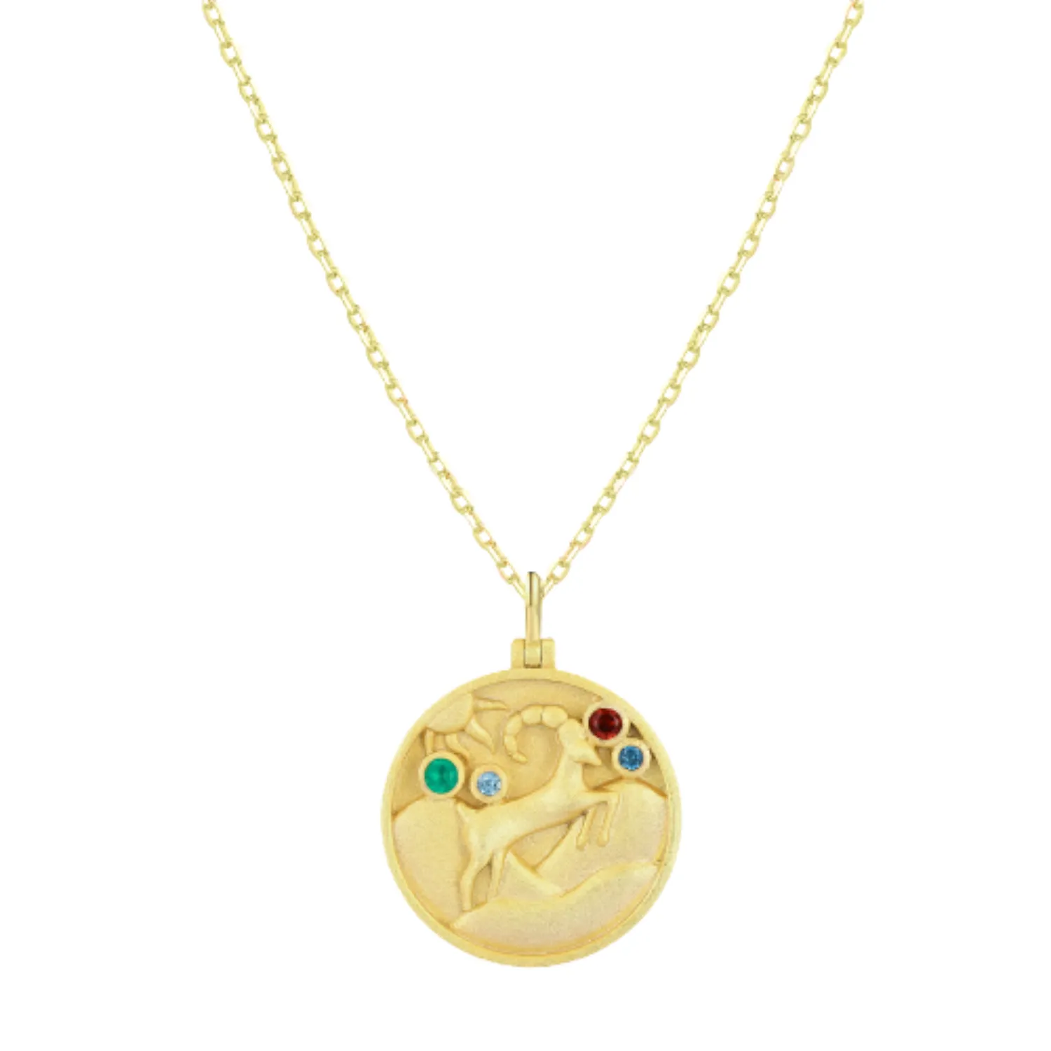 Aries Zodiac Mantra Necklace