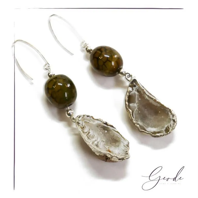 Baby Sun Earrings - Geode Gems