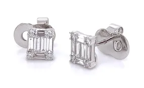 Baguette Diamond 0.61ct t.w. Stud  Earrings