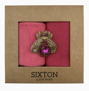 Barcelona Sock Box Duo & Bee Brooch
