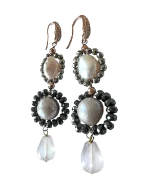 Baroque long earrings