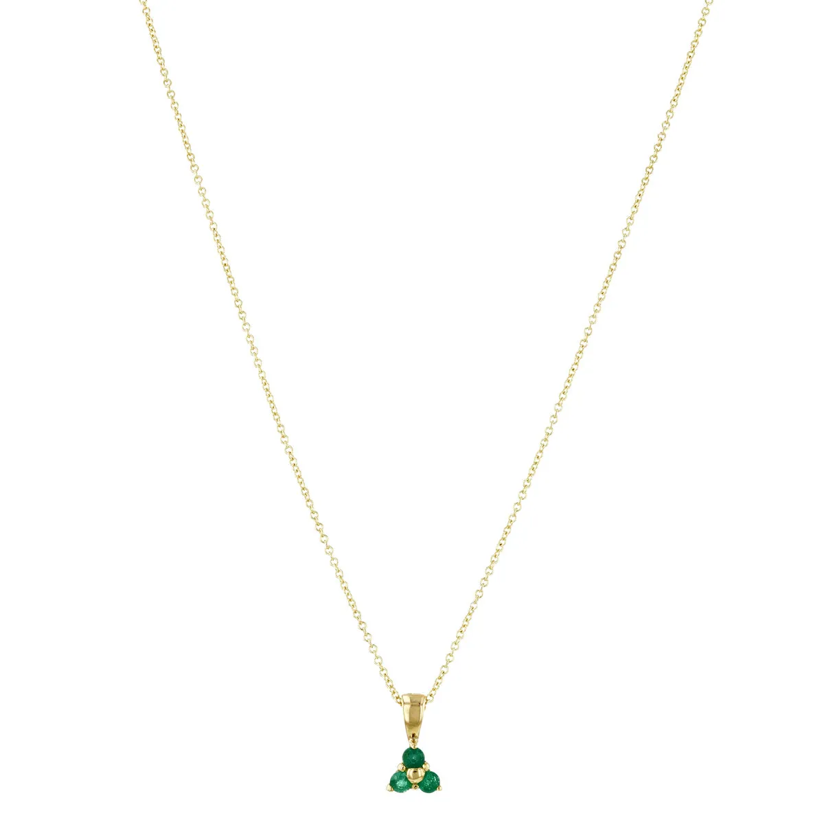 Bijou Collection Trefoil Emerald Pendant | 9K Yellow Gold