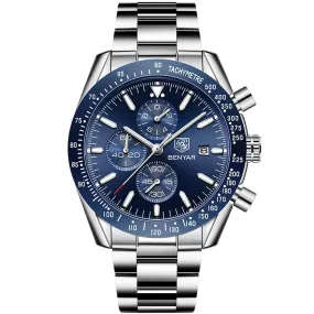Blue & Silver Men's Watch