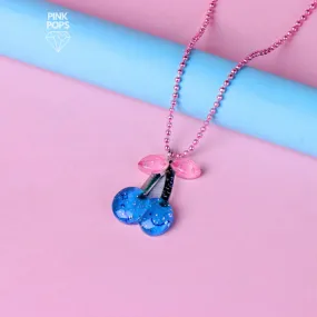 Blue Crystal Cherry Pendant