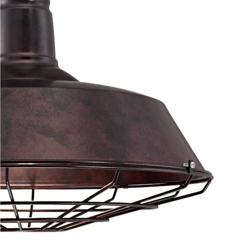 Bronze Industrial Cage Pendant Light