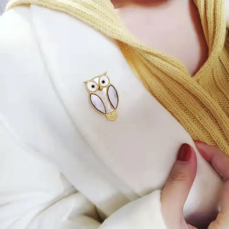 Bronze Owl Brooch