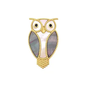 Bronze Owl Brooch