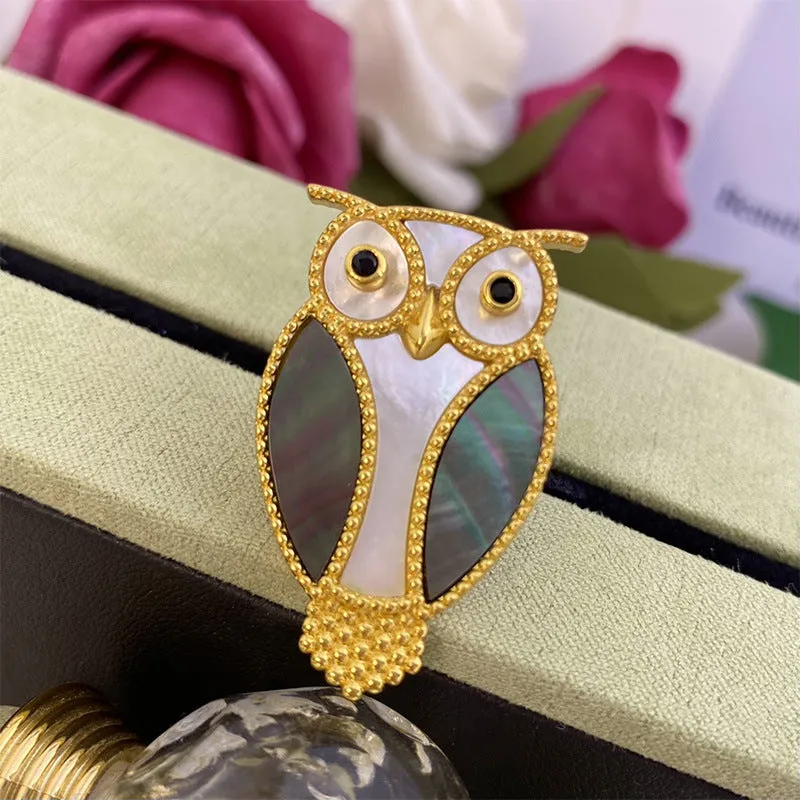 Bronze Owl Brooch