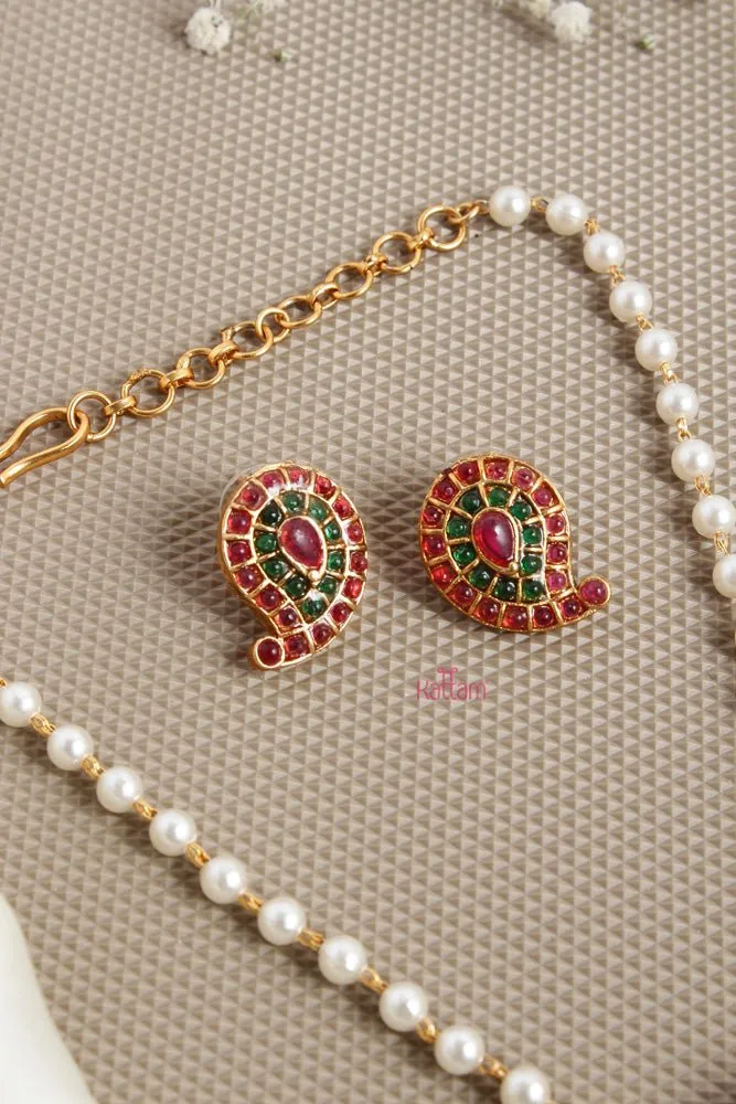 Budgetted Red Green Manga Pearl Choker