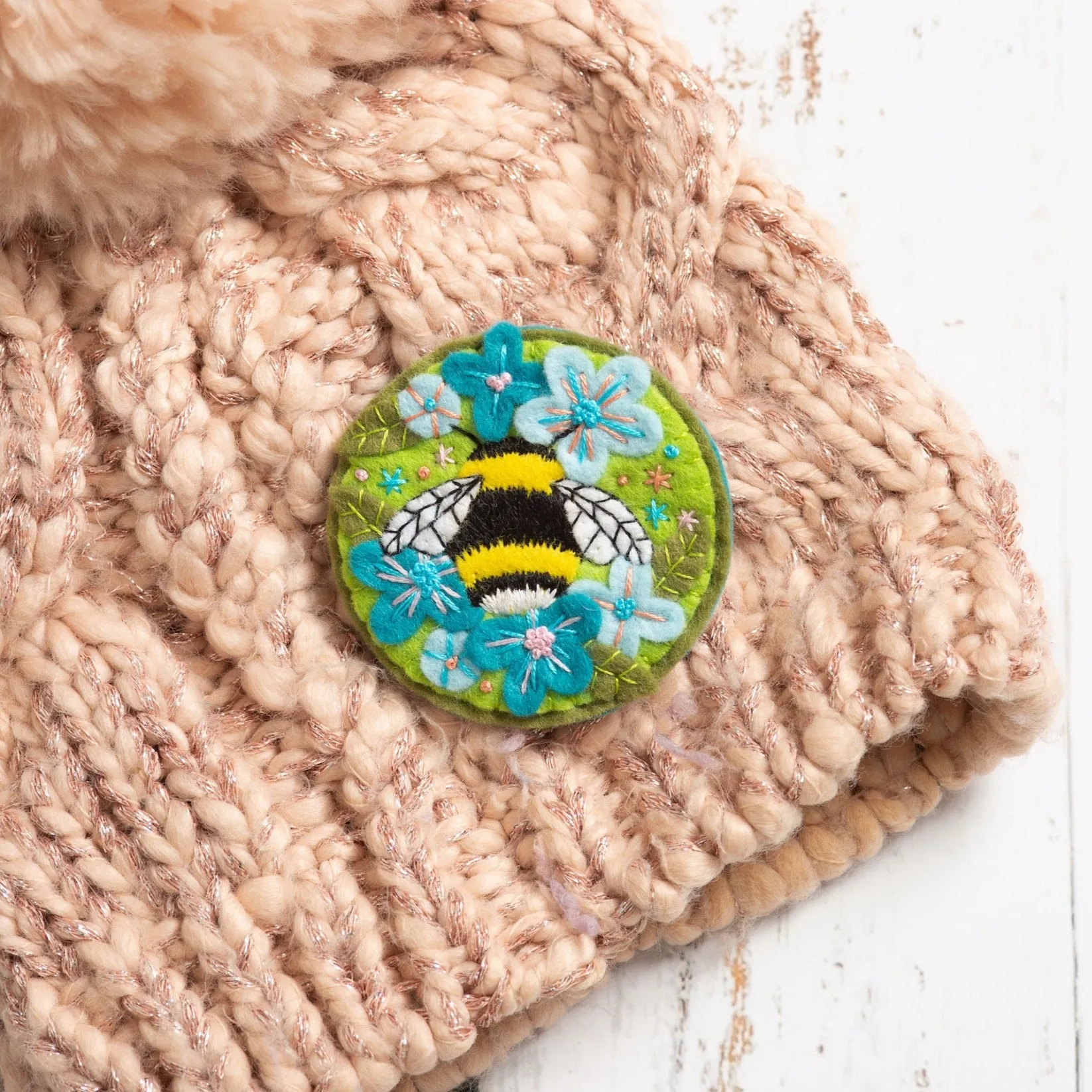 Bumblebee Felt Craft Brooch Kit