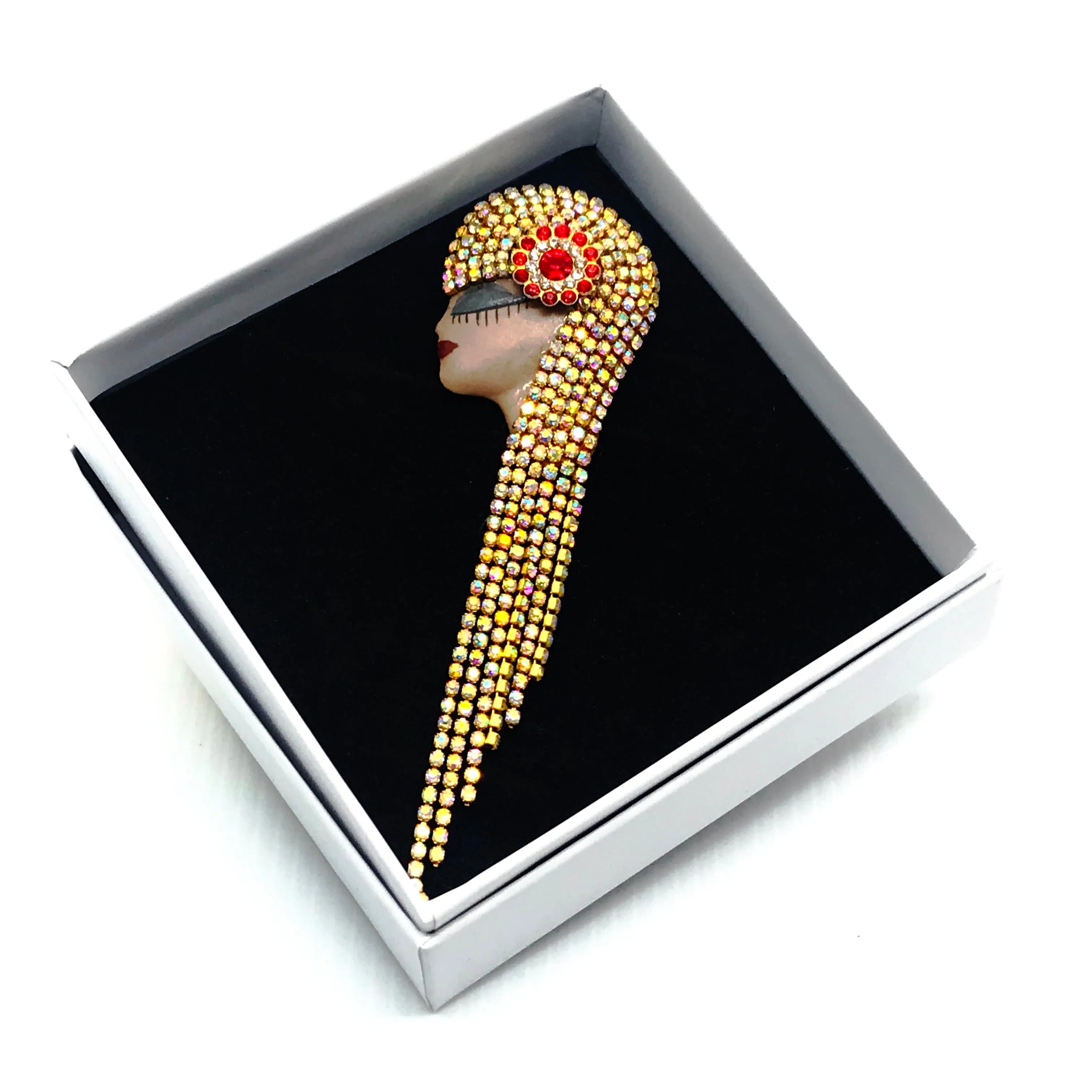 Bygone Beauty Crystal Brooch