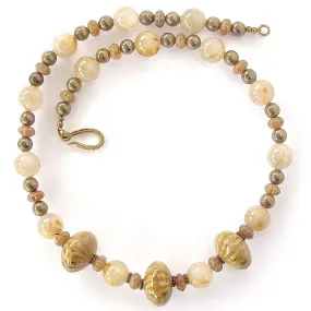 Camille: Golden Stone Necklace