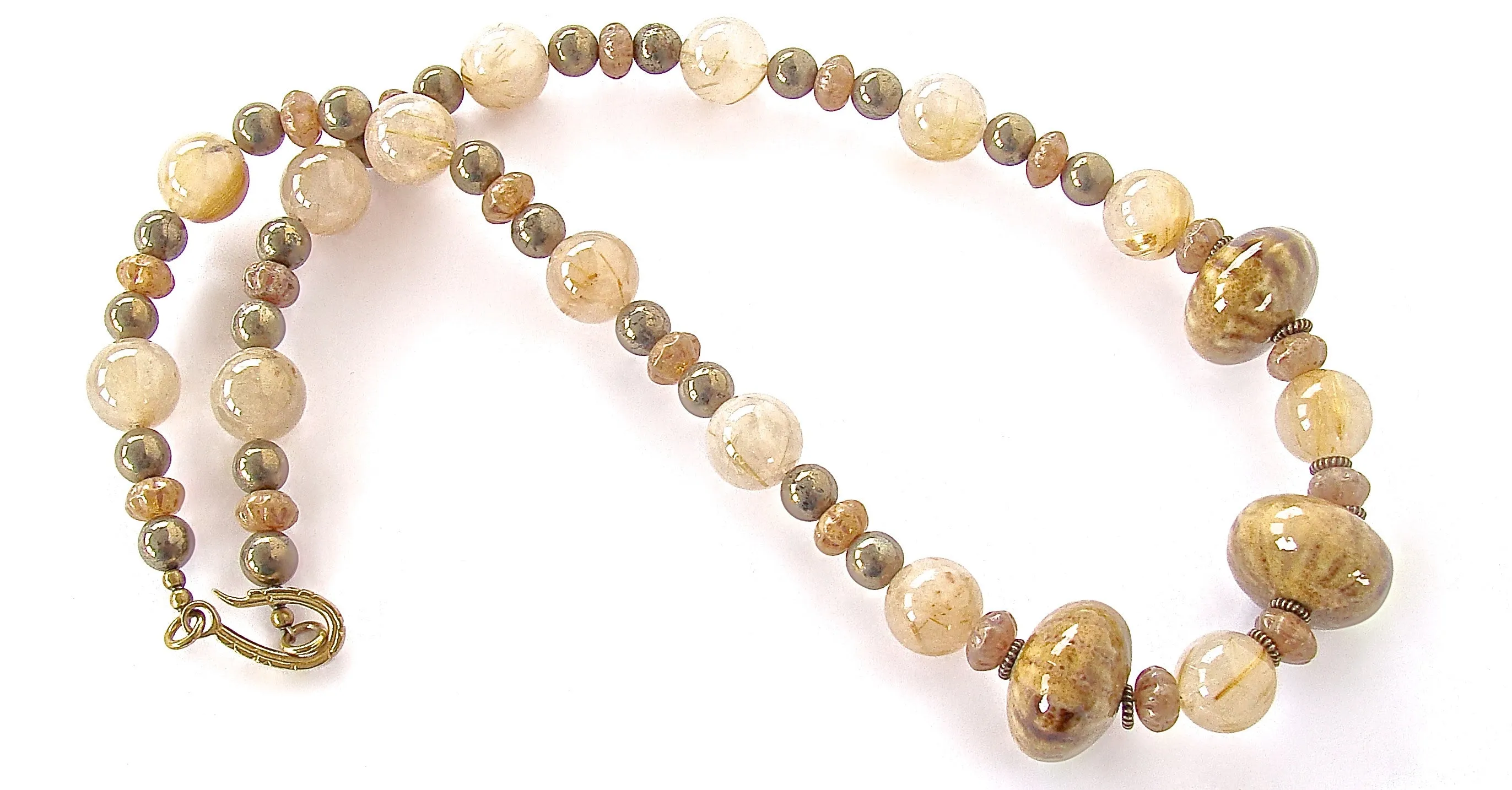 Camille: Golden Stone Necklace
