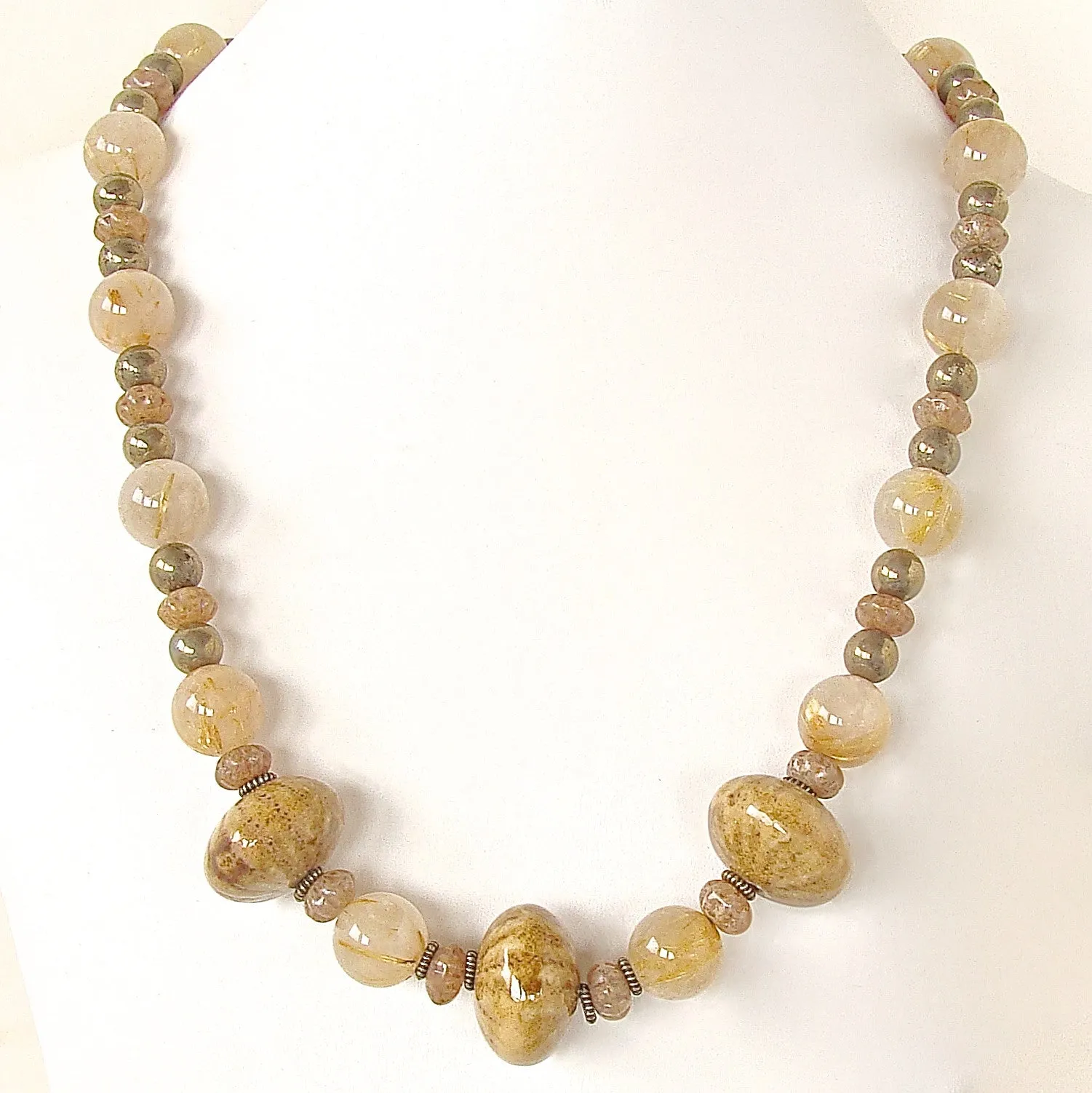 Camille: Golden Stone Necklace