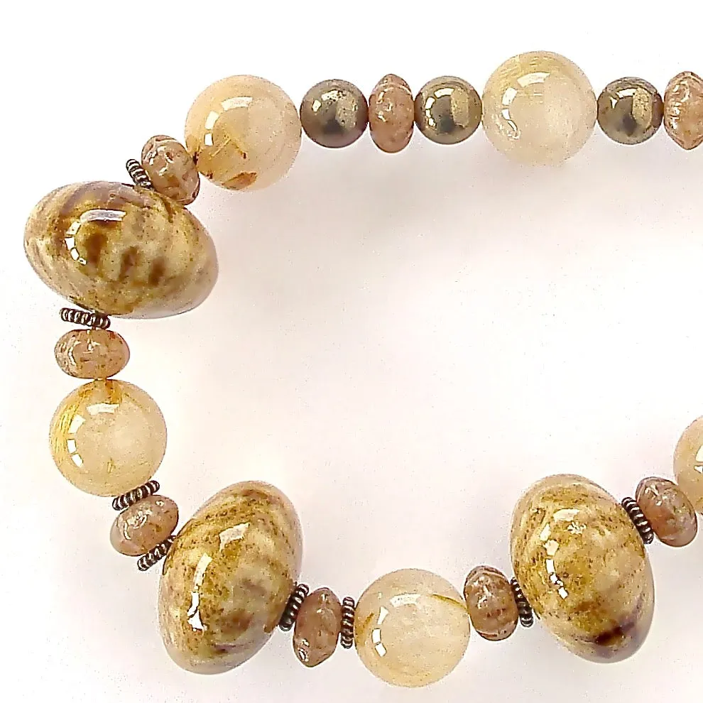 Camille: Golden Stone Necklace