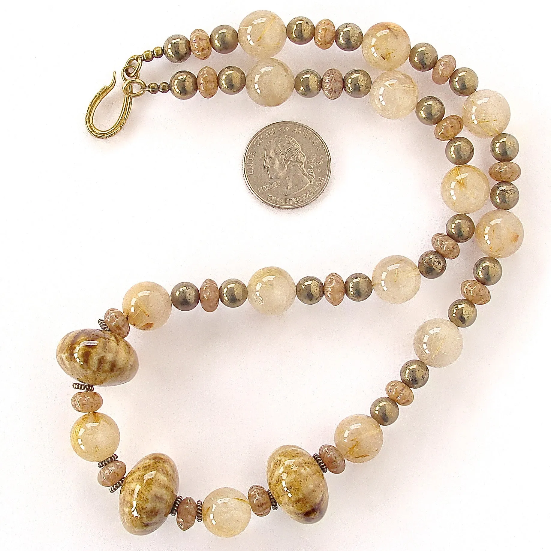 Camille: Golden Stone Necklace