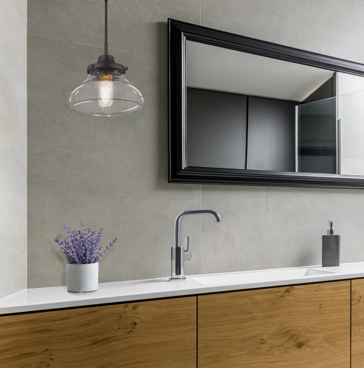 Caspian Matte Black Pendant