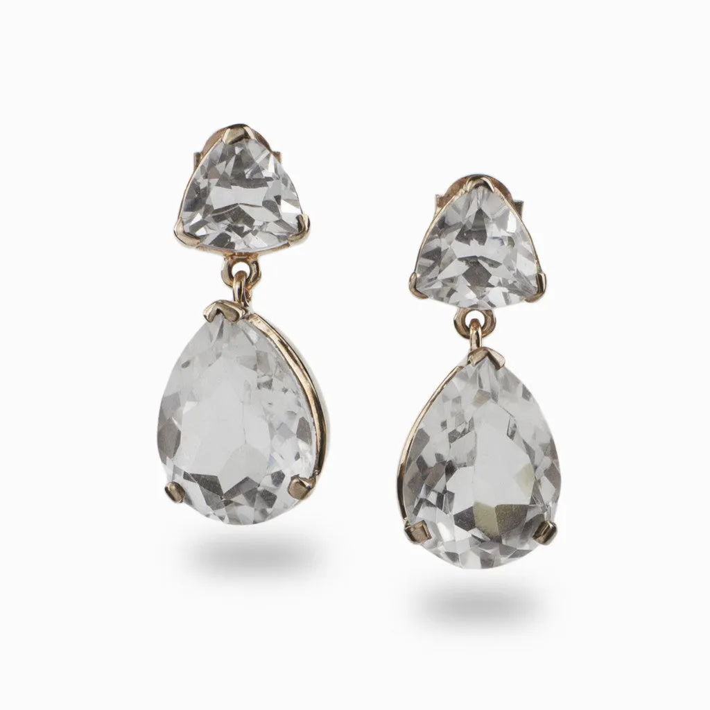 Clear Quartz Drop Earrings