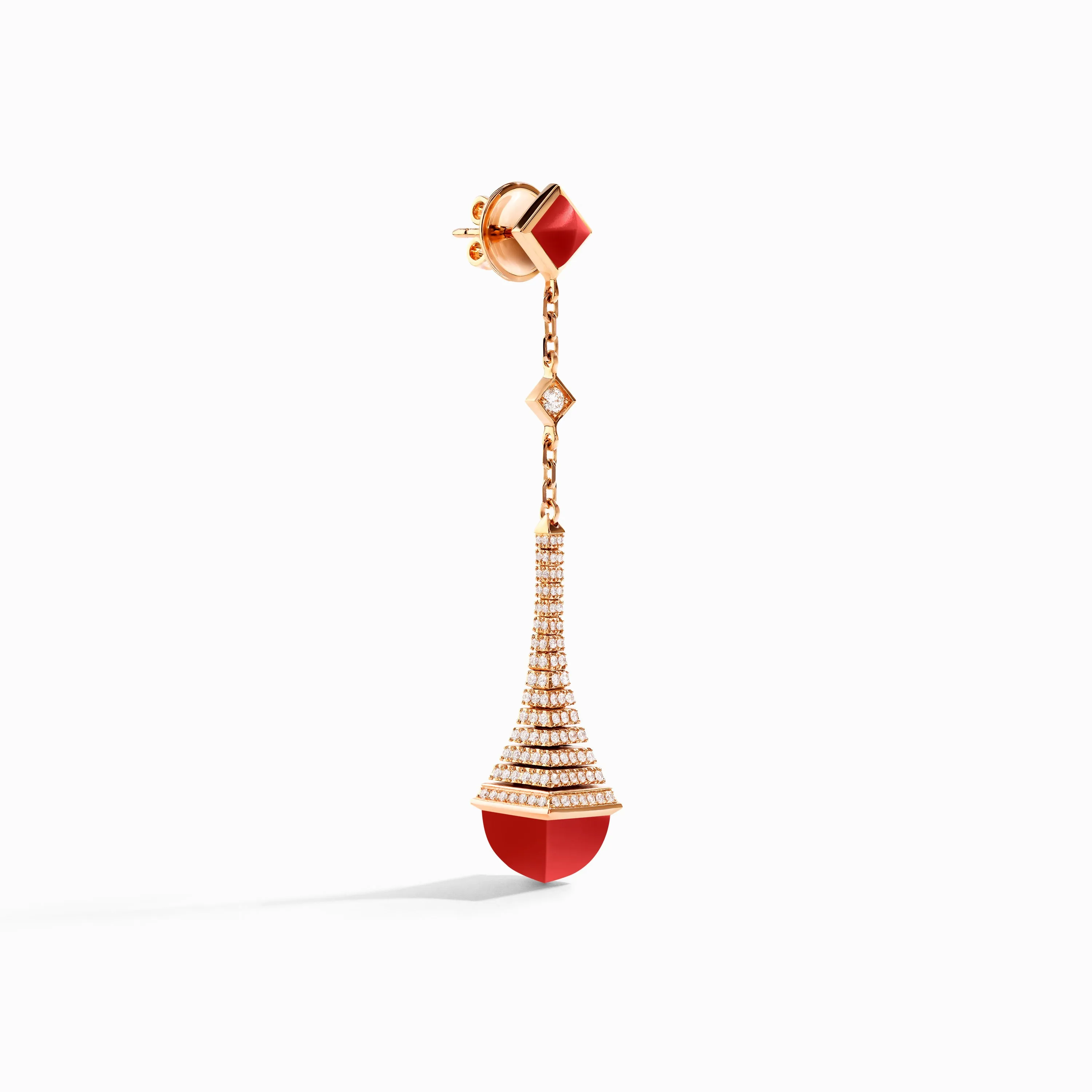 Cleo Rev Diamond Long Drop Earrings