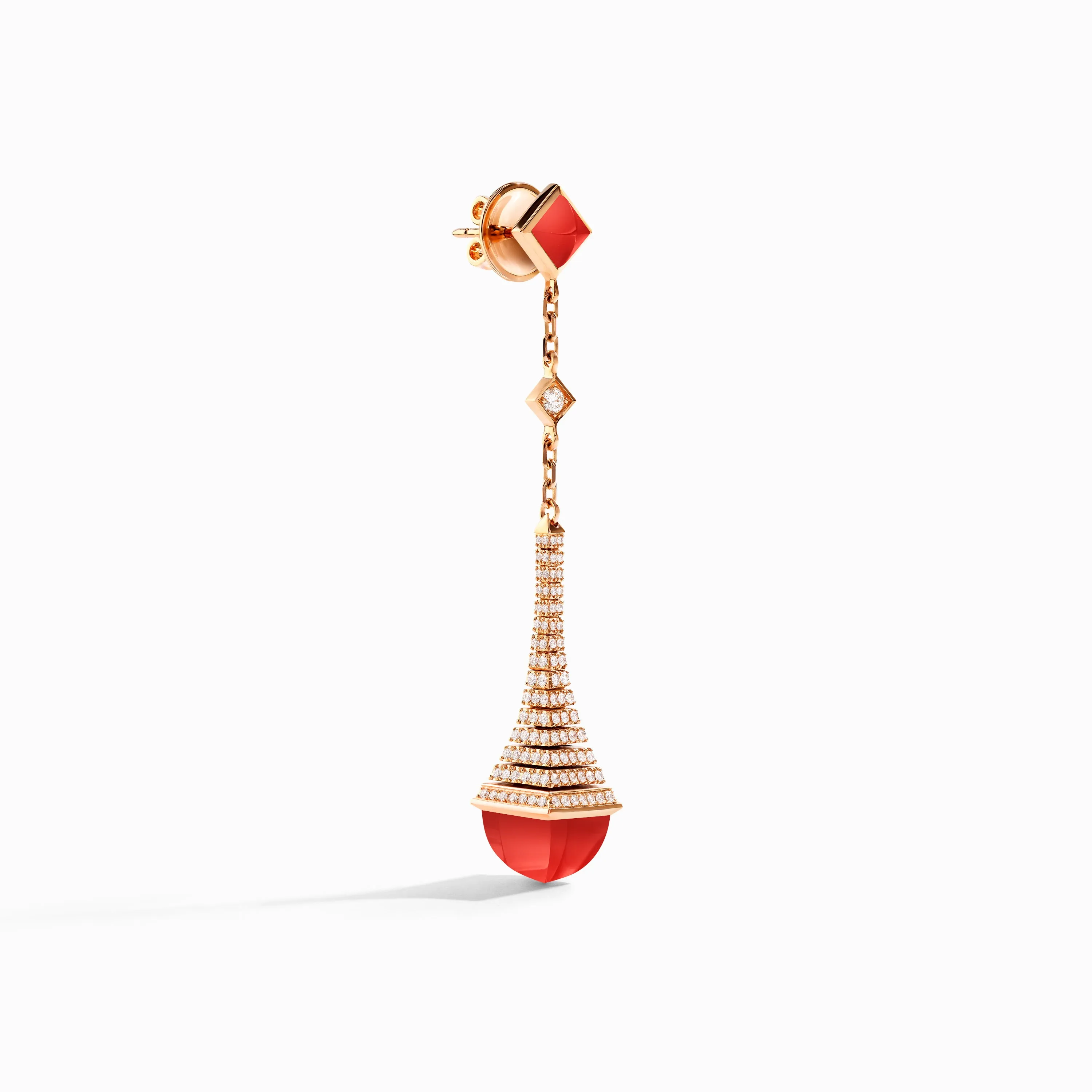 Cleo Rev Diamond Long Drop Earrings