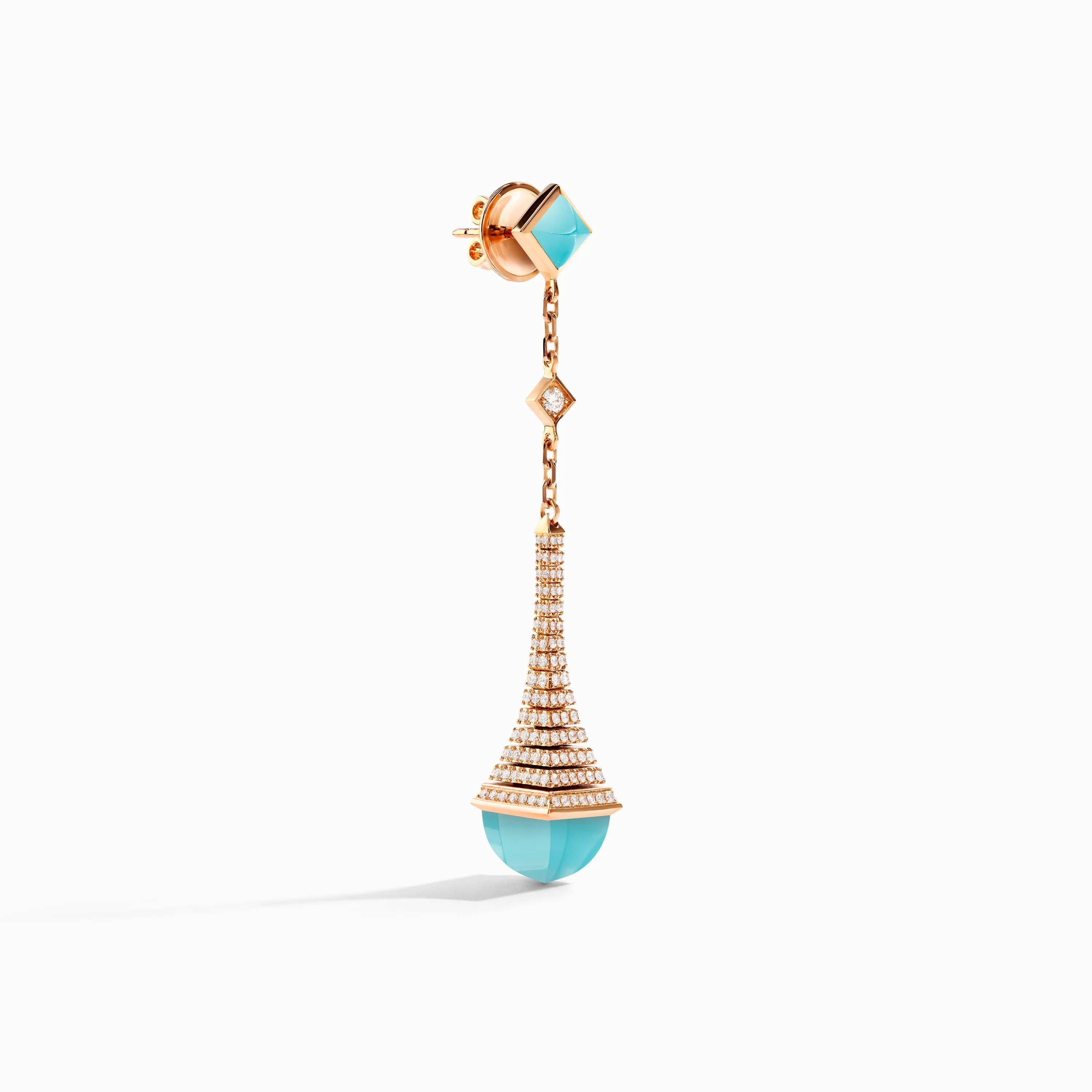 Cleo Rev Diamond Long Drop Earrings