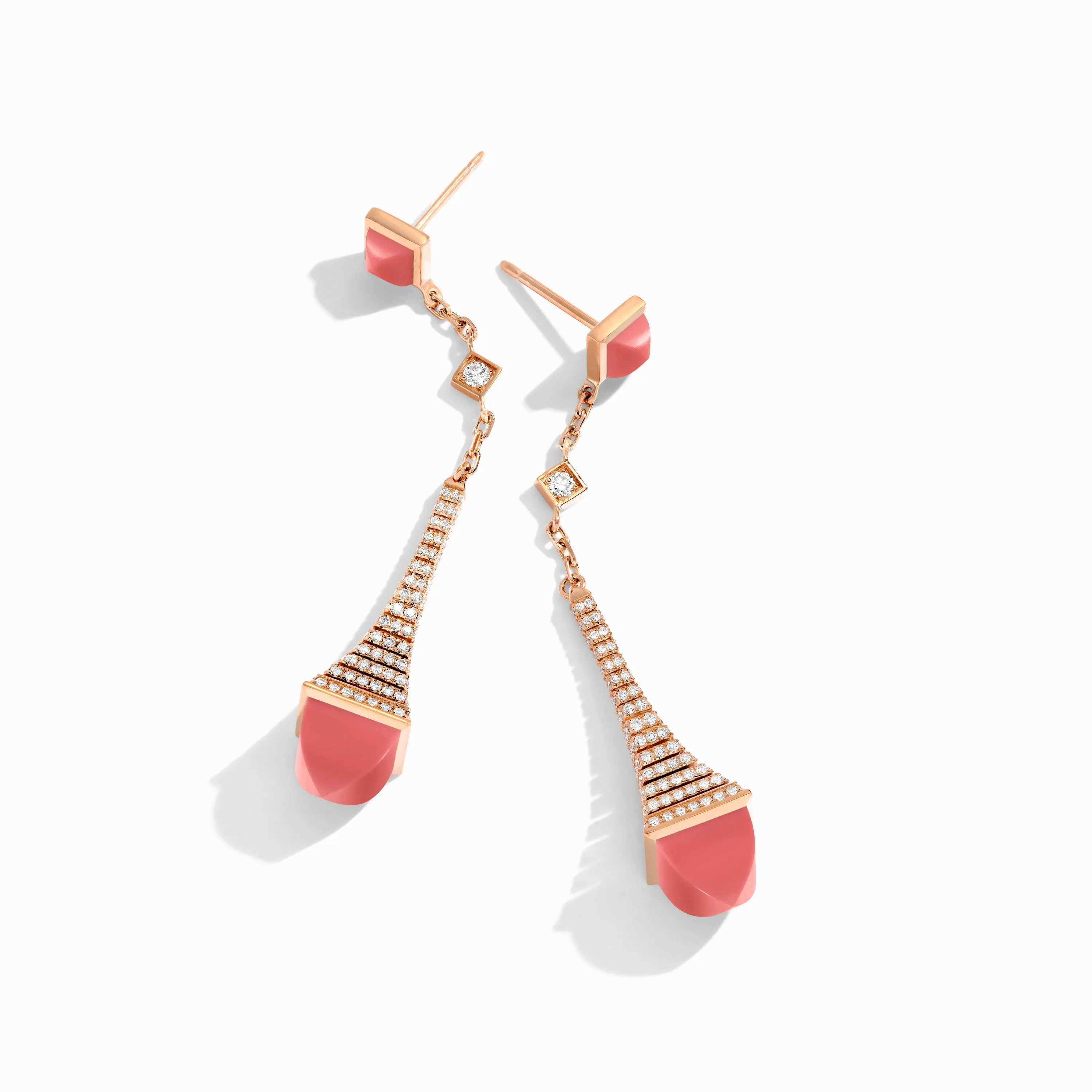 Cleo Rev Diamond Long Drop Earrings