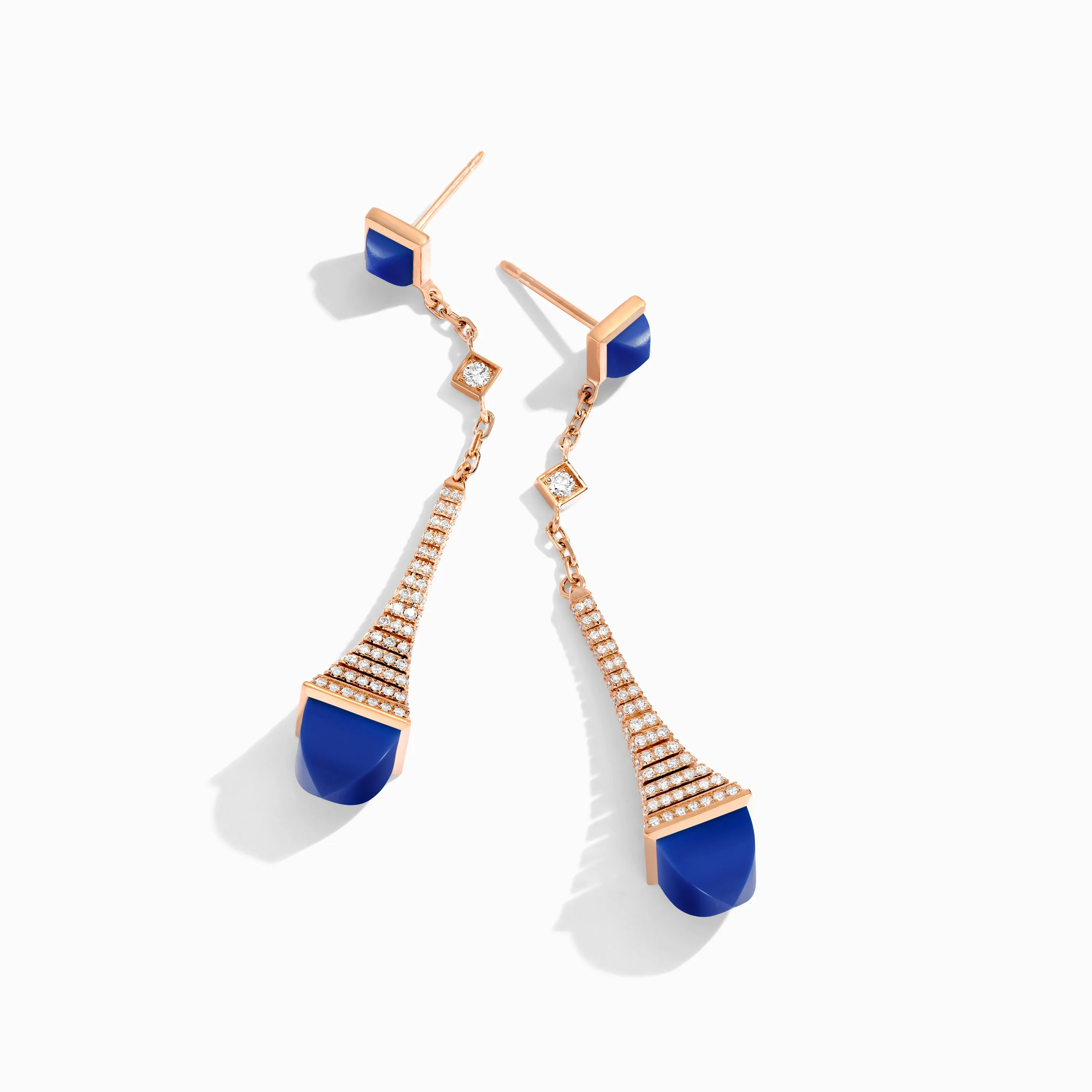 Cleo Rev Diamond Long Drop Earrings