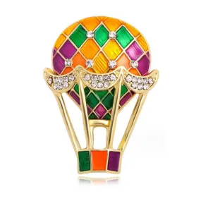 Colorful Hot Air Balloon Brooch 彩色熱氣球胸針 KCHM1169