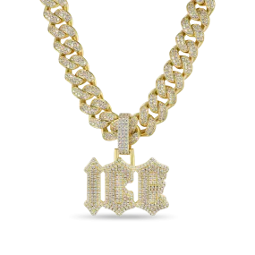 Custom Double Layers Gothic Font Pendant