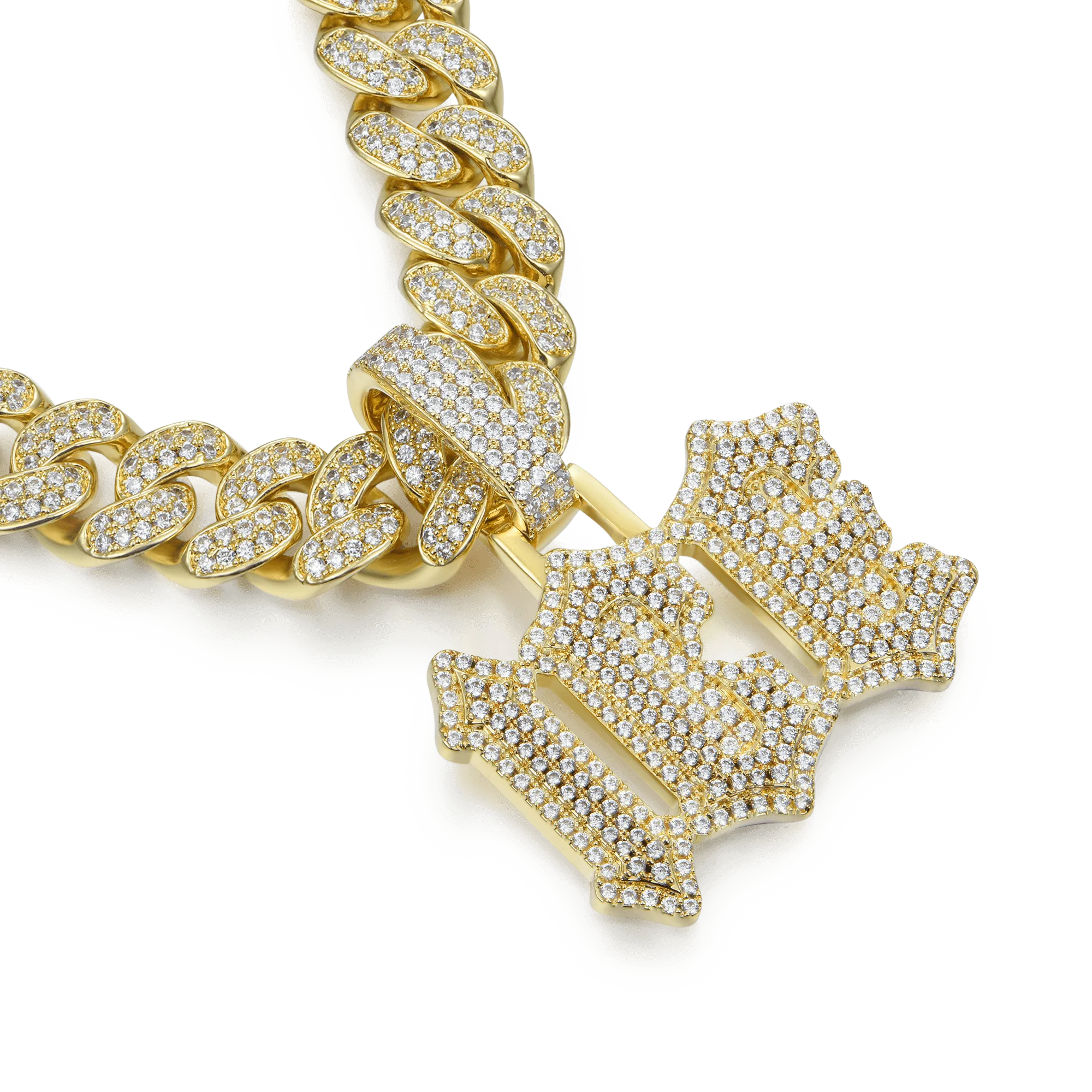 Custom Double Layers Gothic Font Pendant