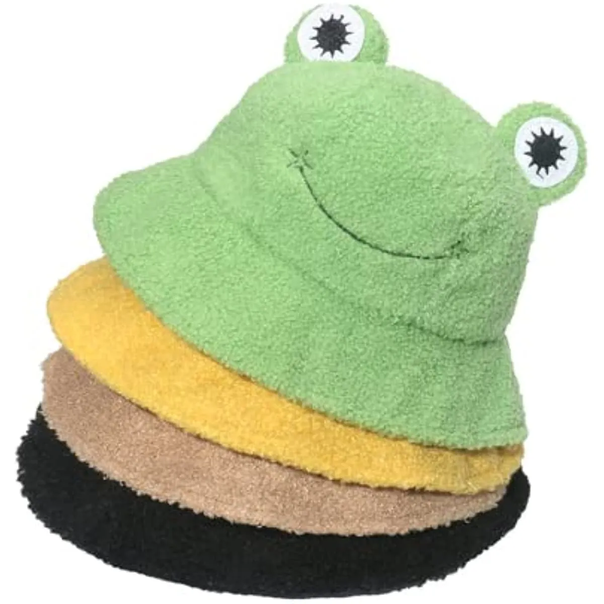 Cute Plush Frog Fisherman Hat Bucket Hat for Women