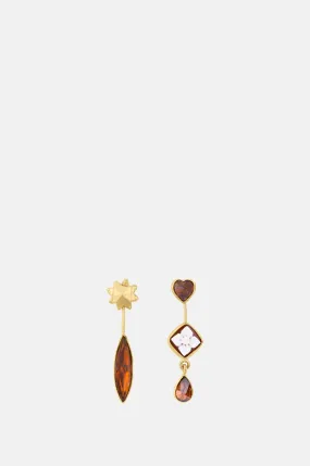 Detachable Victorian Drop Smoky Quartz Earrings