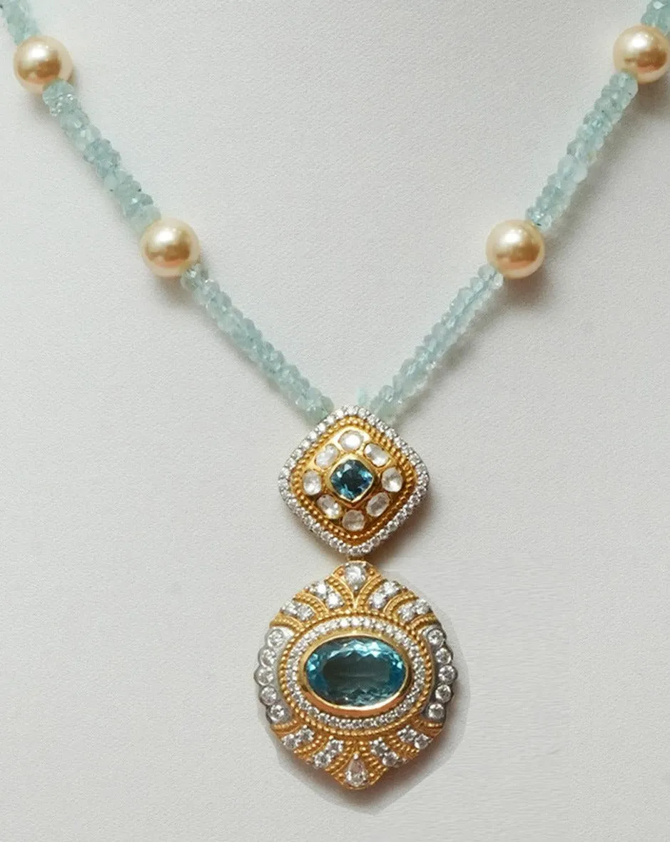 Dia Topaz Pendant Set